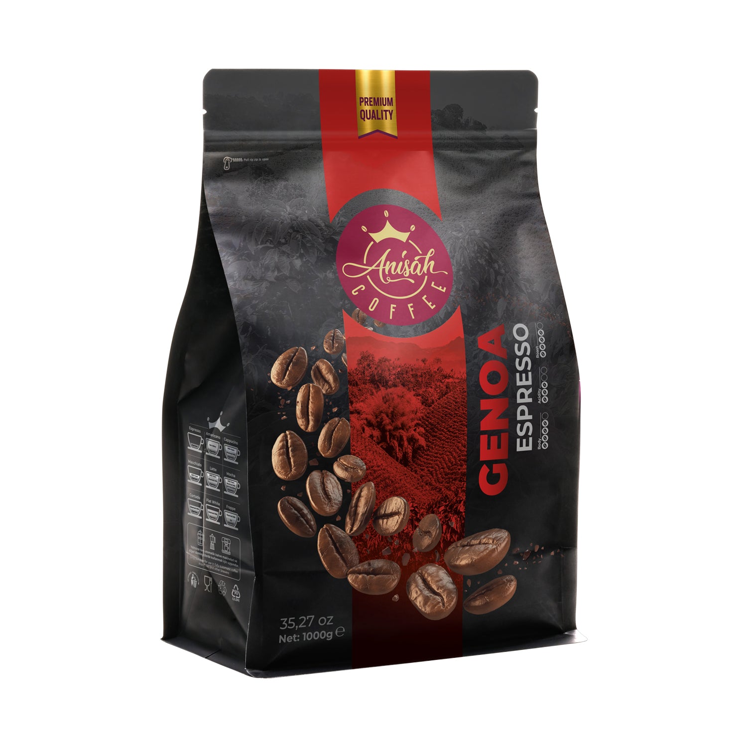 Genoa Espresso Çekirdek Kahve | 1000gr
