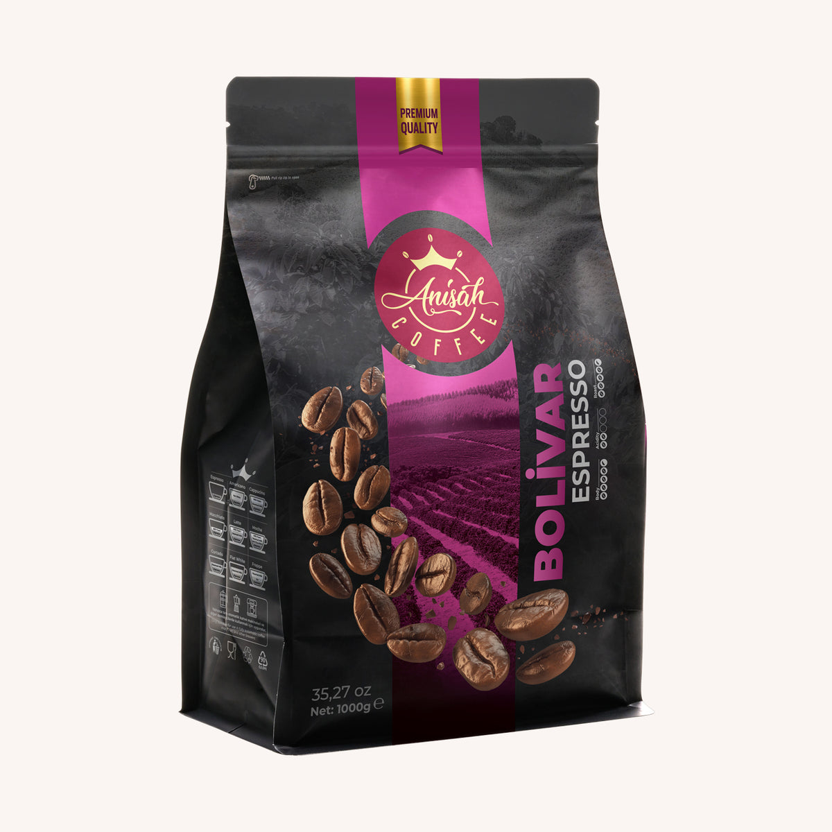 Bolivar Espresso Çekirdek Kahve 1000 Gr