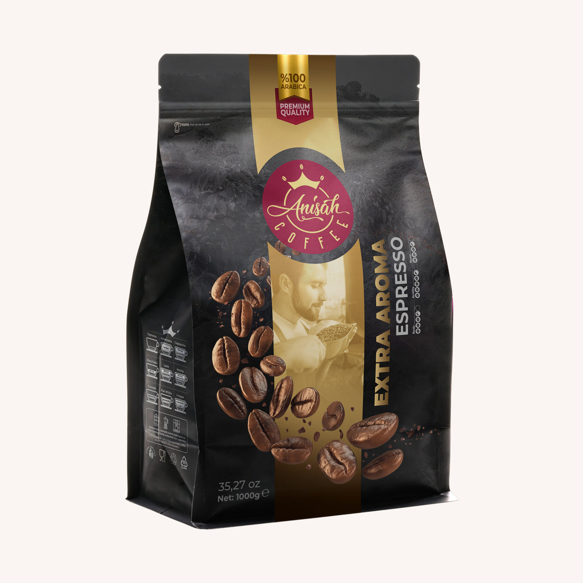 Extra Aroma Espresso Çekirdek Kahve 1000 Gr