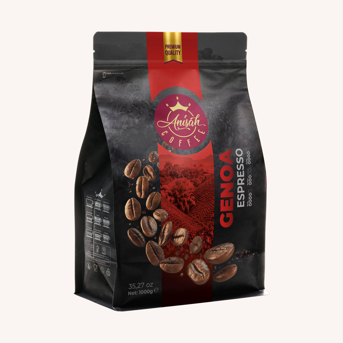 Genoa Espresso Çekirdek Kahve 1000 Gr