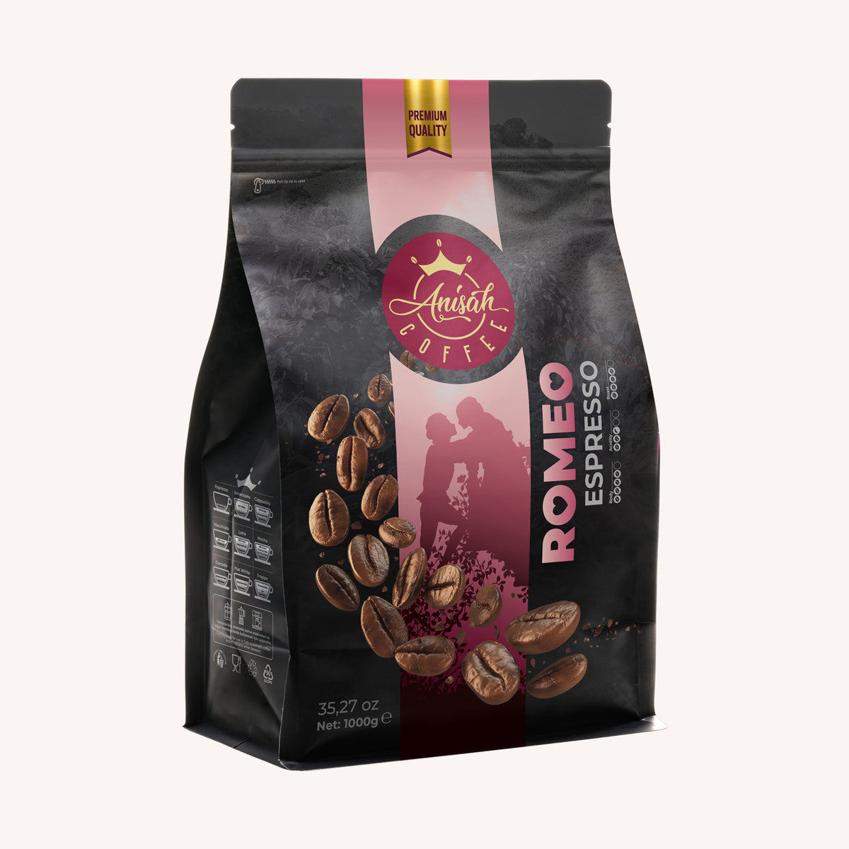 Romeo Espresso Çekirdek Kahve 1000 Gr