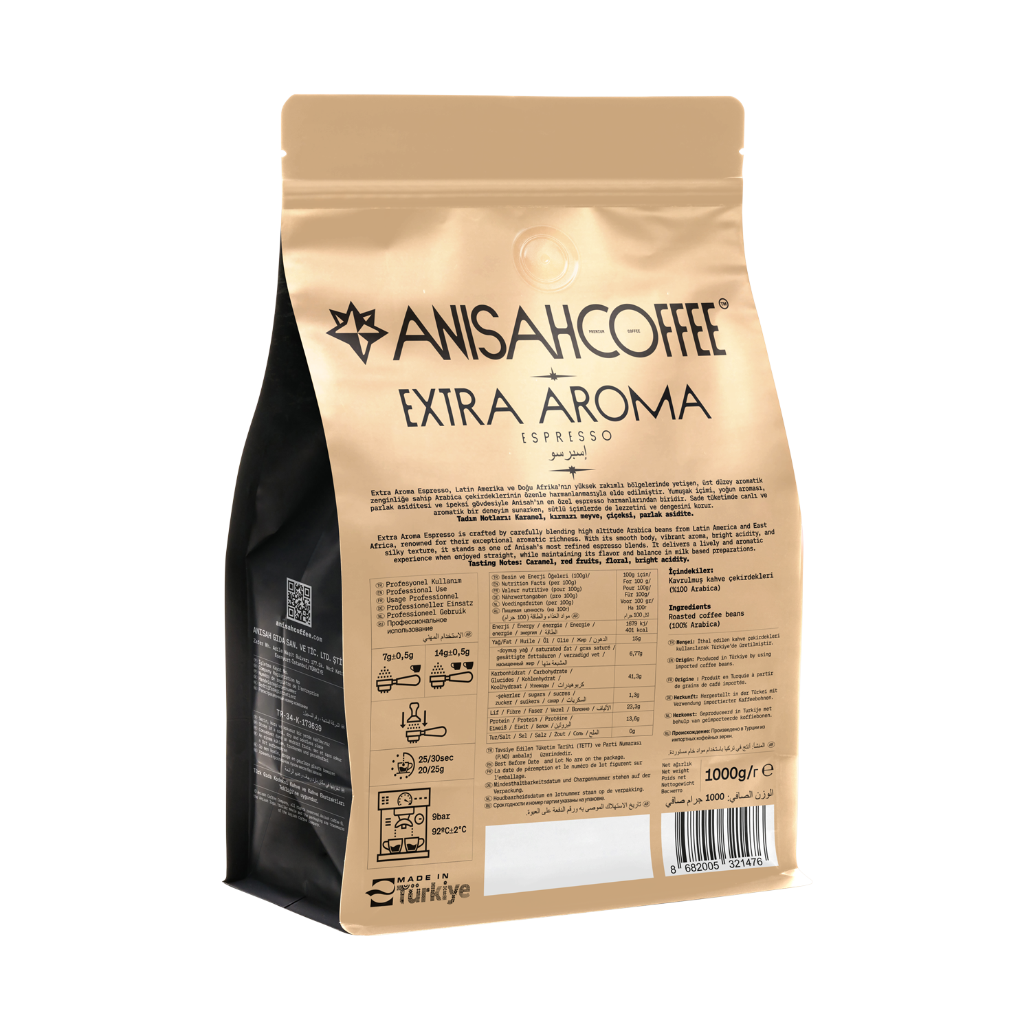 Extra Aroma Espresso Çekirdek Kahve | 1000gr