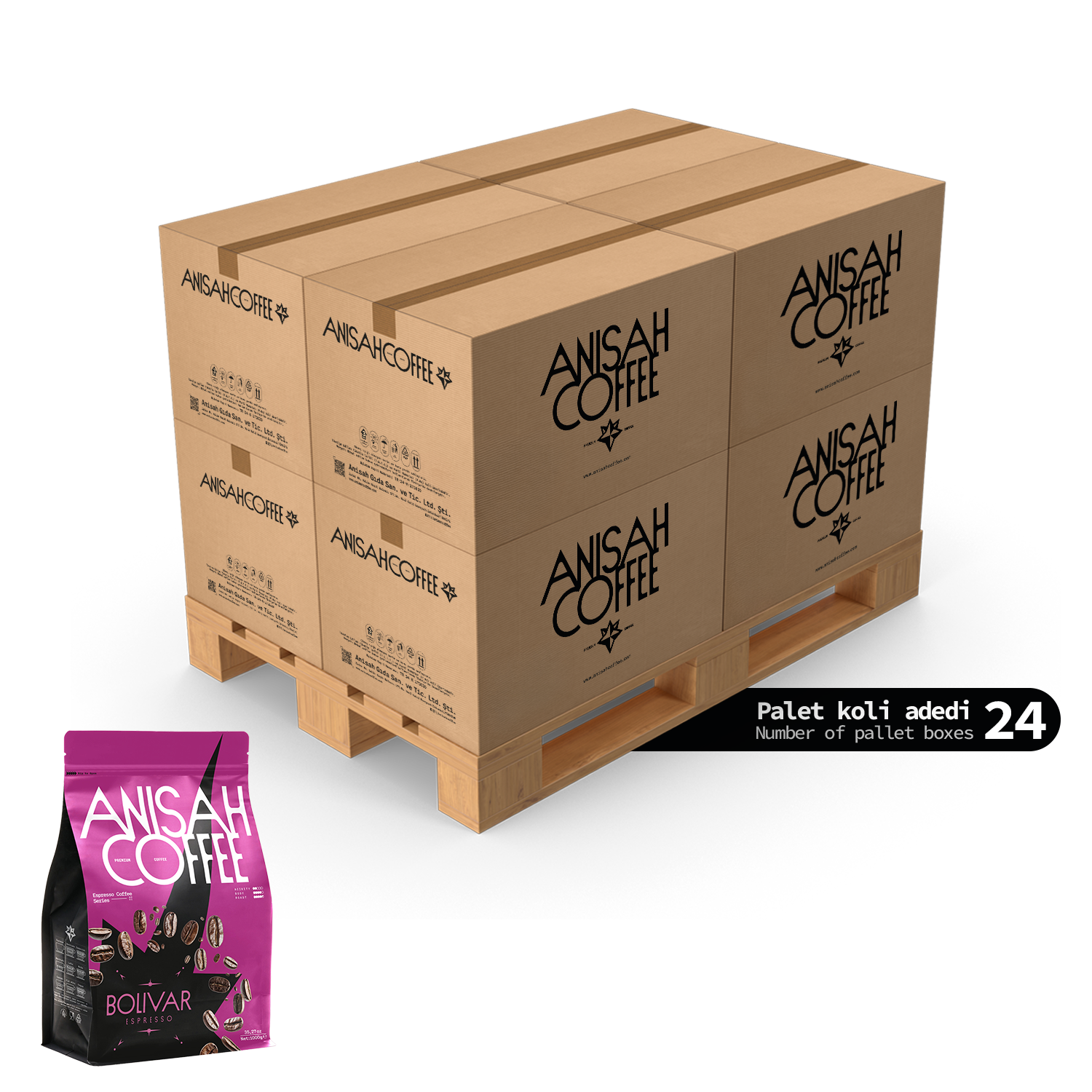 Bolivar Espresso Çekirdek Kahve 1000gr | 6x42 Koli | 252 Adet | Palet