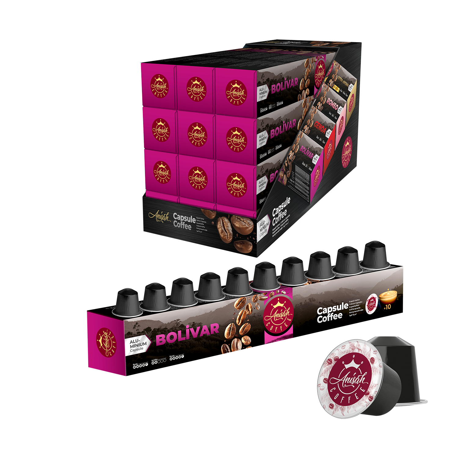 Bolivar Kapsül Kahve | 12x10'lu | Nespresso Uyumlu | Alüminyum Kapsül