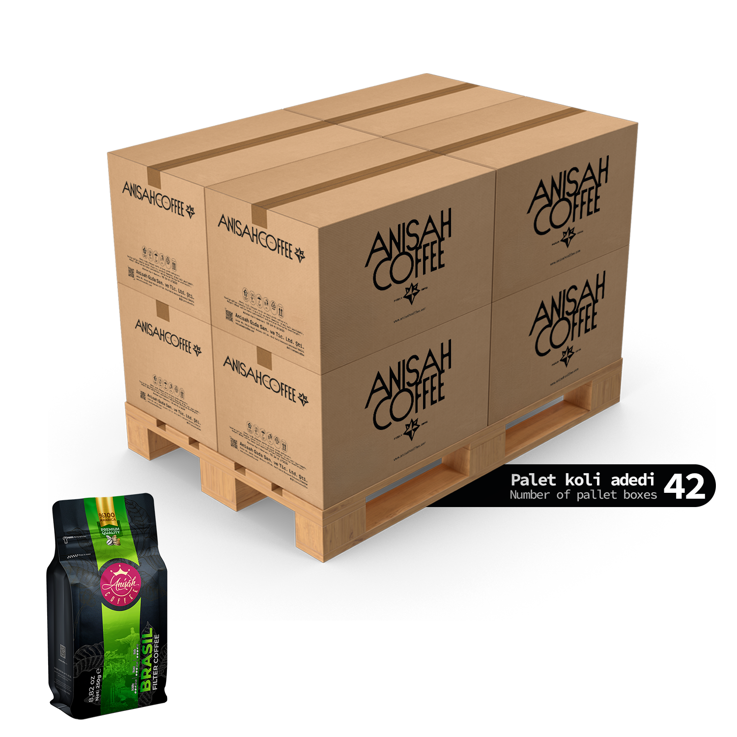 Brasil Filtre Kahve 250gr | 15x42 Koli | 630 Adet | Palet