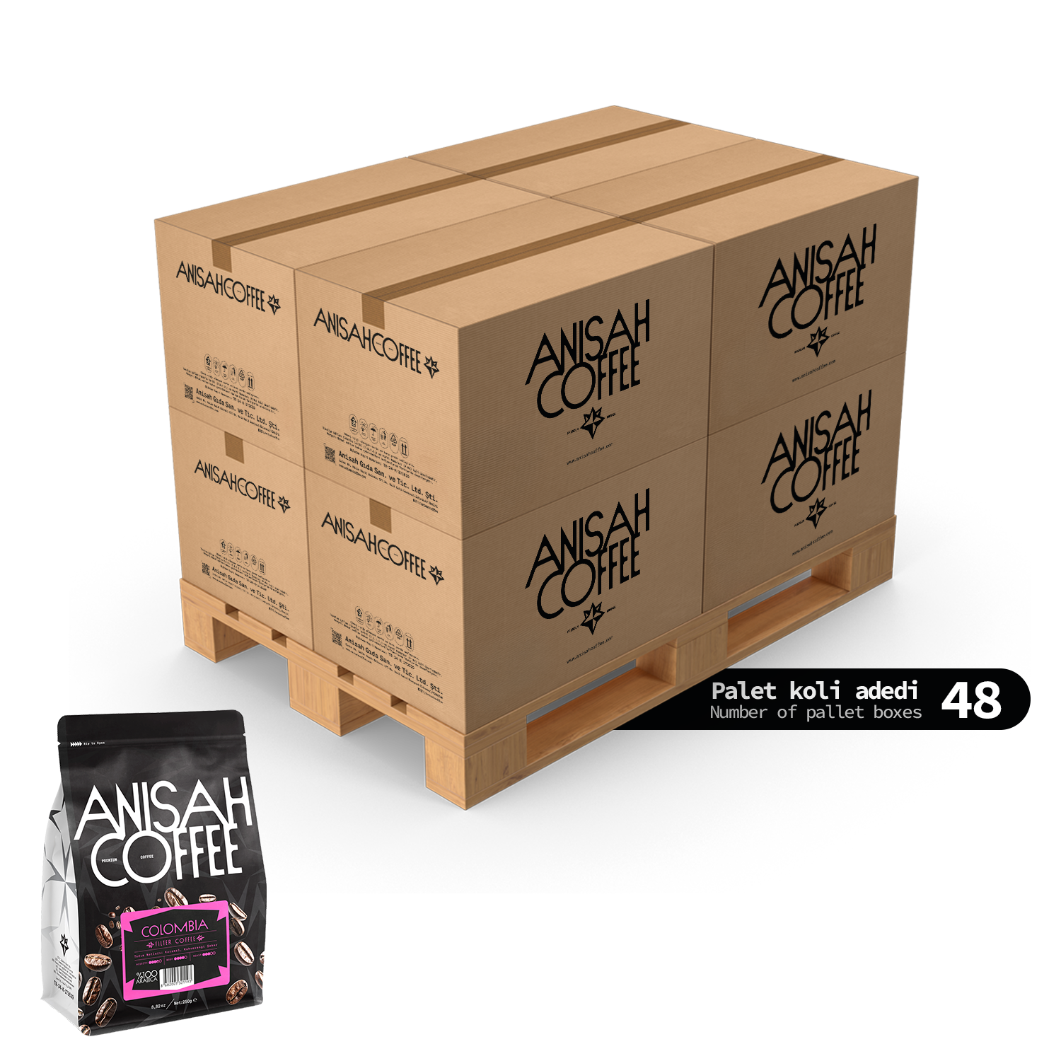 Colombia Filtre Kahve 250gr | 15x42 Koli | 630 Adet | Palet