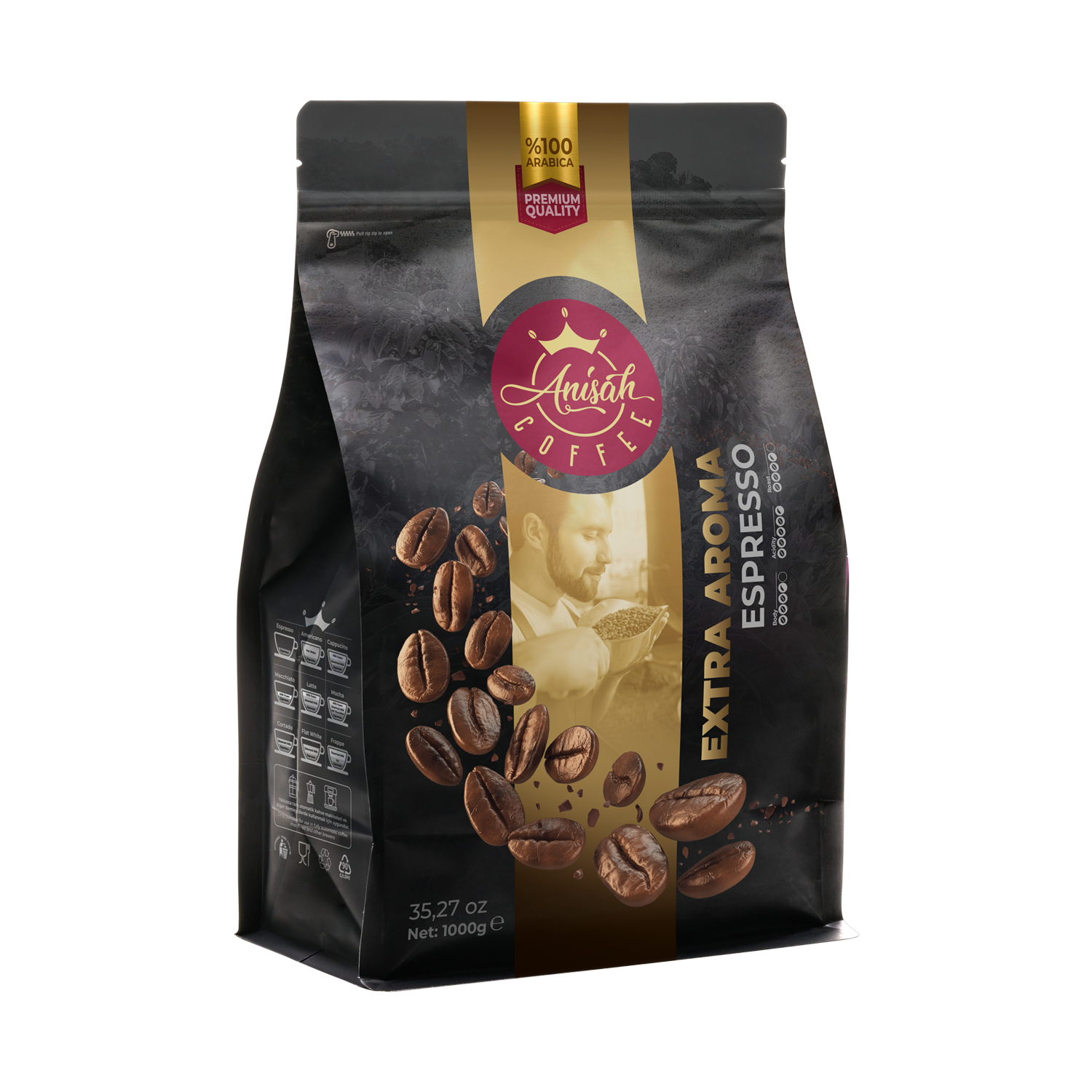 Extra Aroma Espresso Çekirdek Kahve | 1000gr