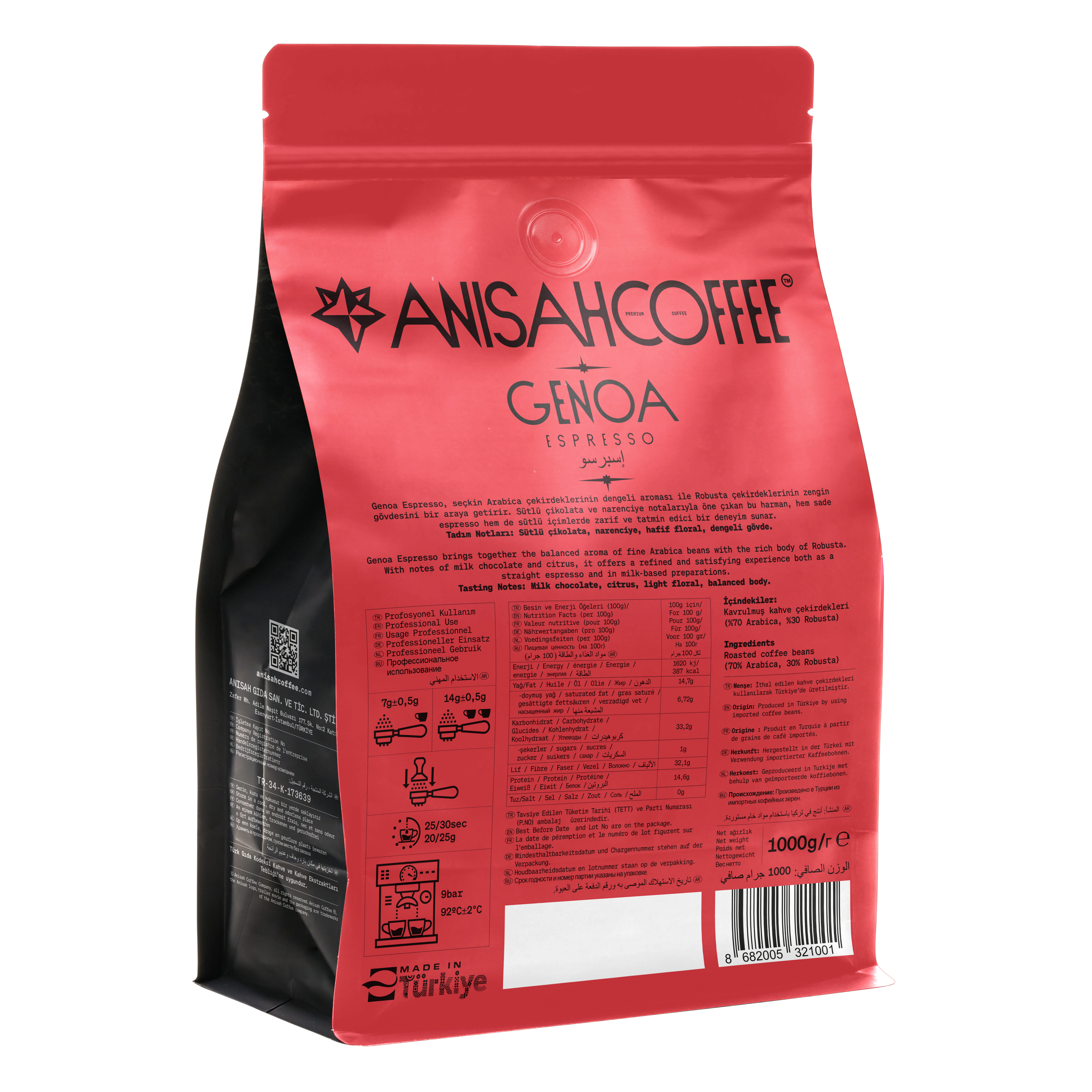 Genoa Espresso Çekirdek Kahve | 1000gr