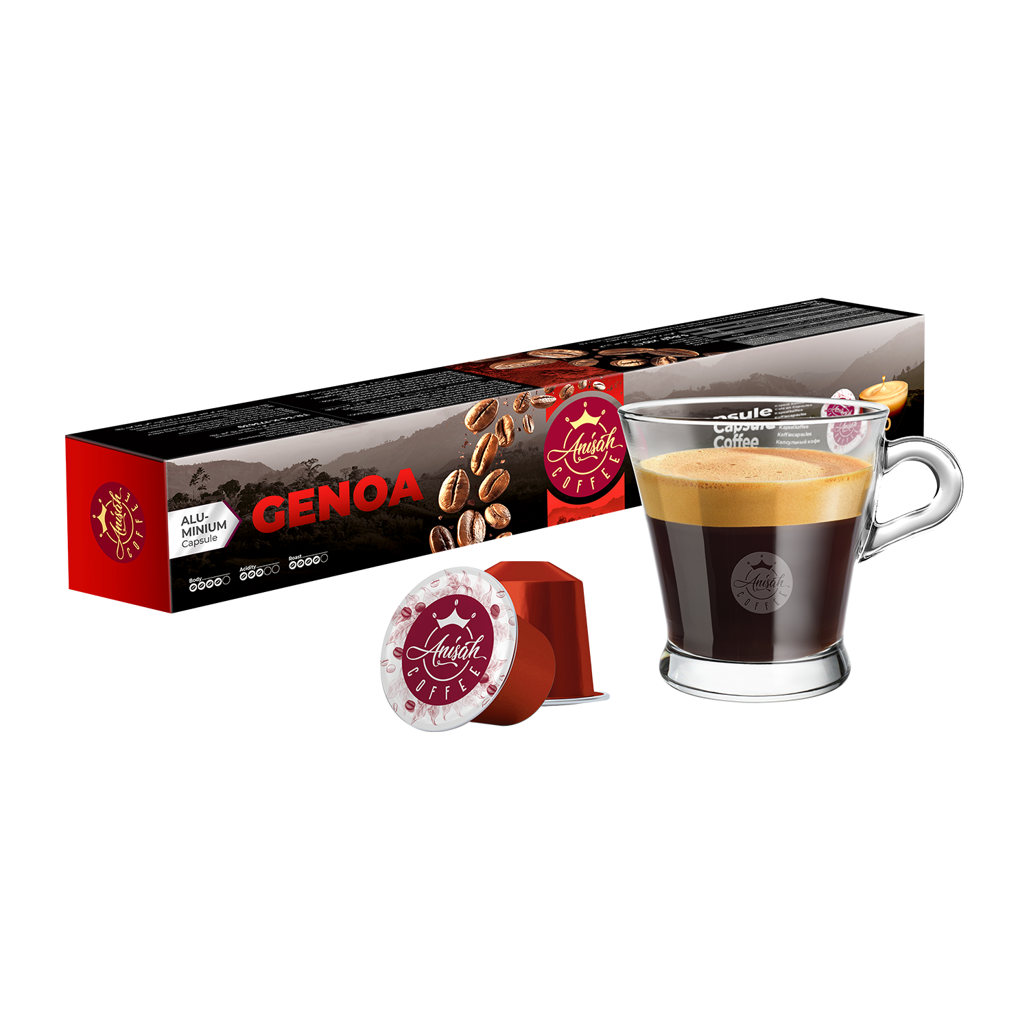 Genoa Kapsül Kahve | 10'lu | Nespresso Uyumlu | Alüminyum Kapsül