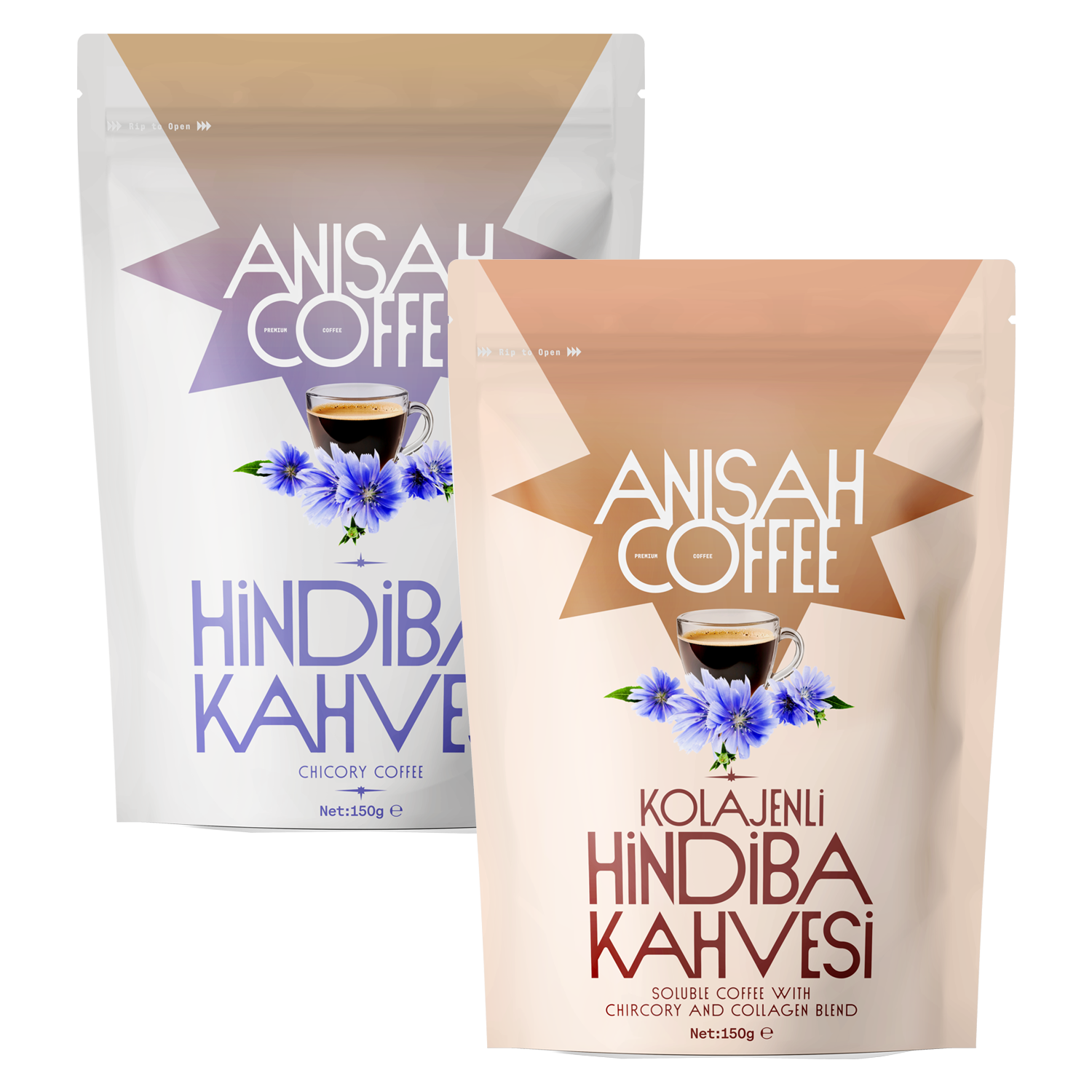 Hindiba Kahvesi Prebiyotik & Kolajen İçerikli | 2x150gr | Lif Kaynağı