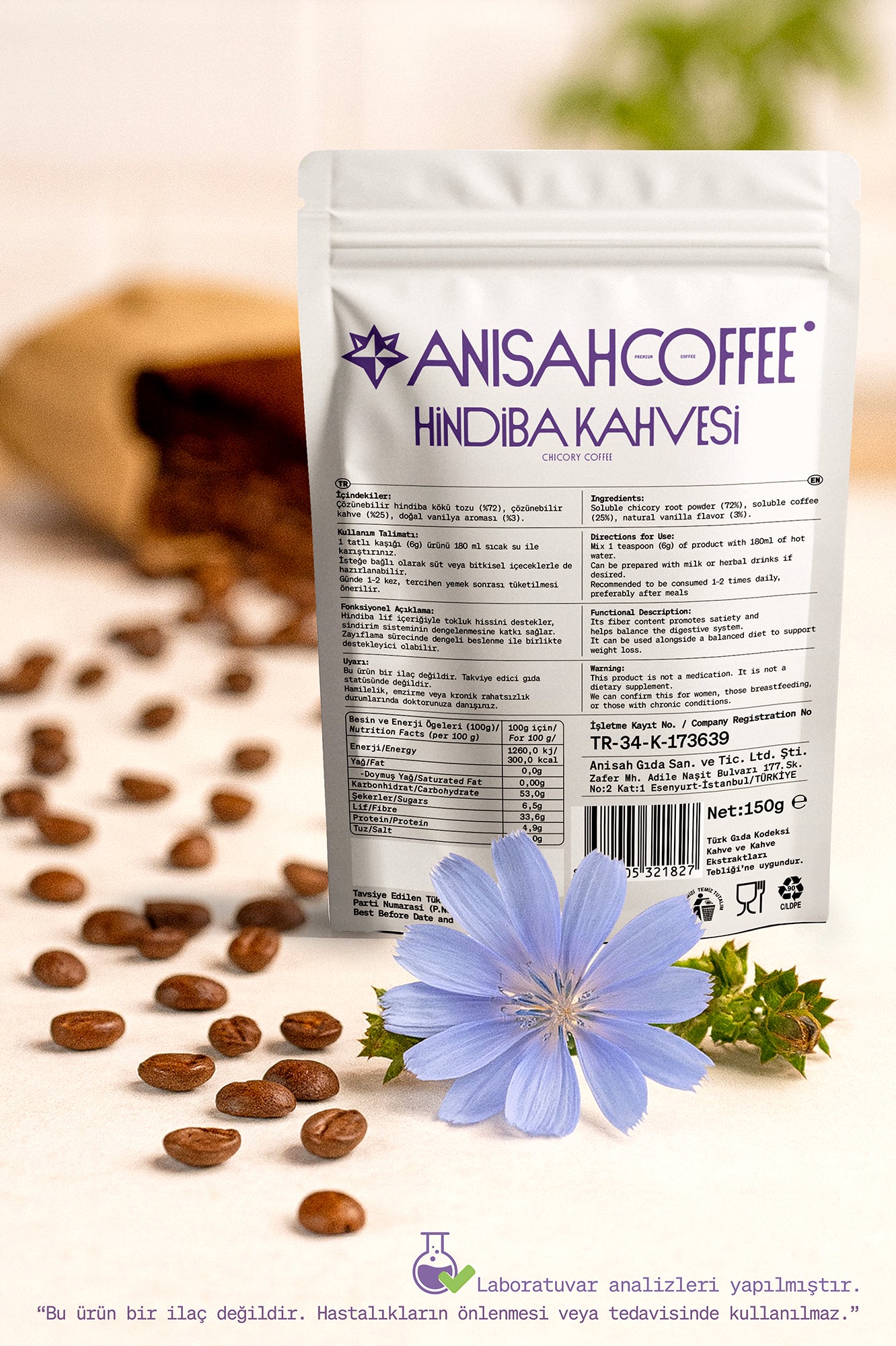 Anisah Coffee Prebiyotikli Hindiba Kahvesi 150g - Lif Kaynağı