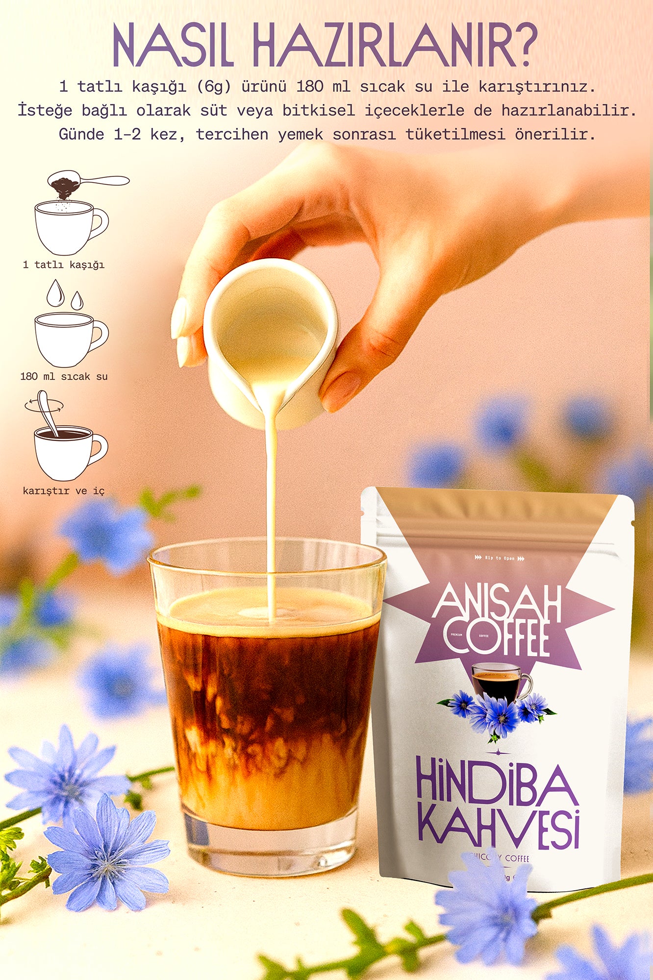Anisah Coffee Prebiyotikli Hindiba Kahvesi 150g - Lif Kaynağı