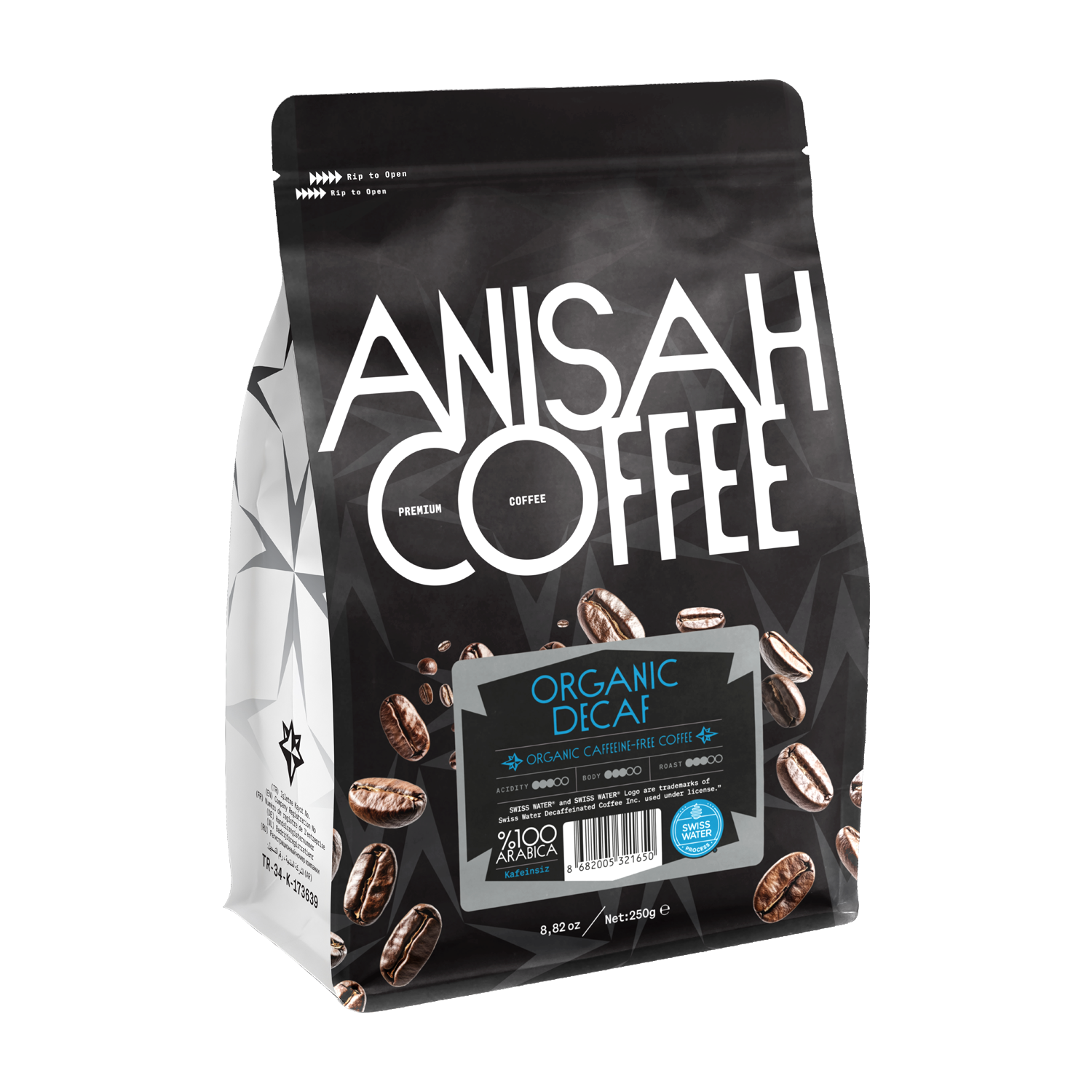 Organik Decaf Kafeinsiz Filtre Kahve | 250gr