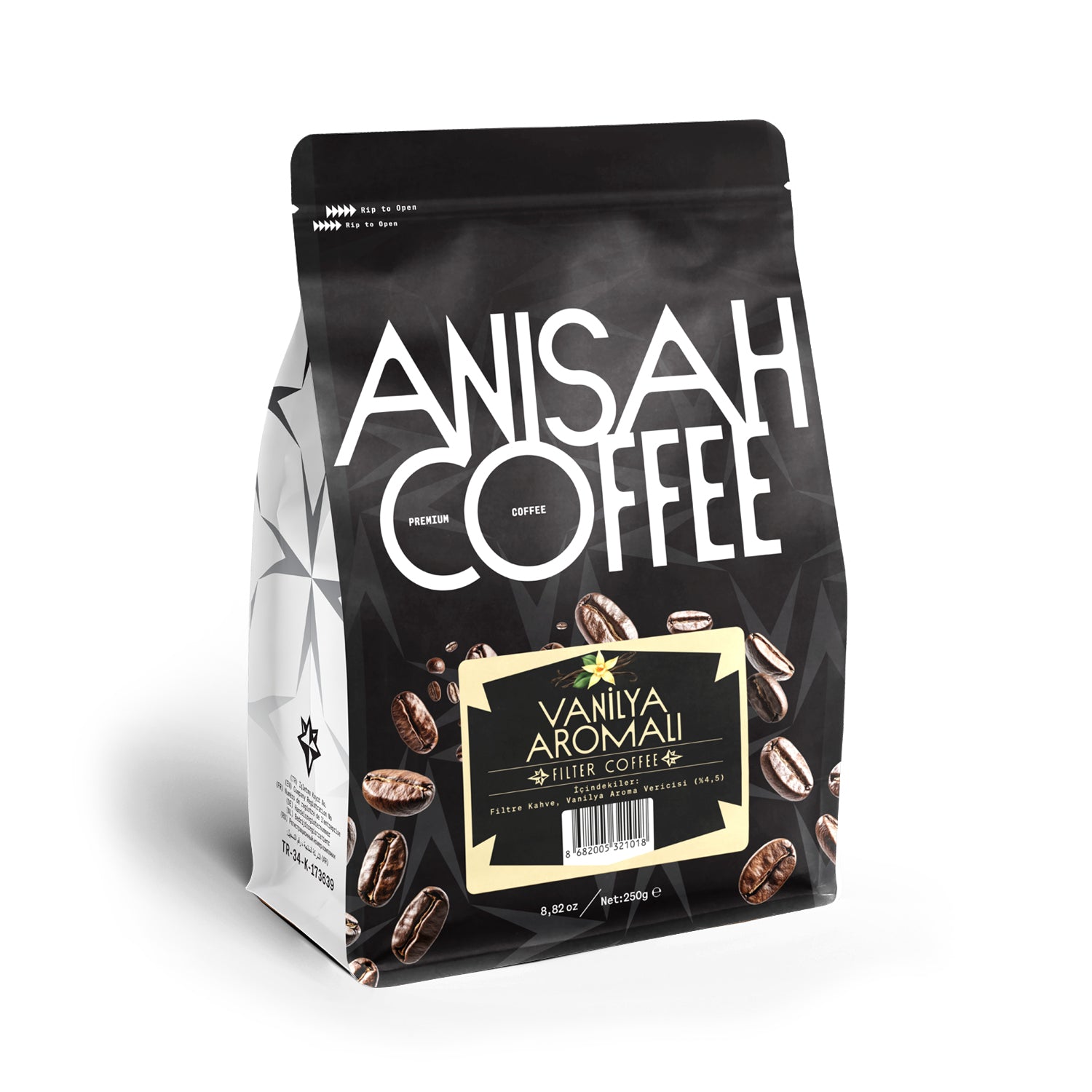 Vanilya Aromalı Filtre Kahve | Öğütülmüş | 250gr