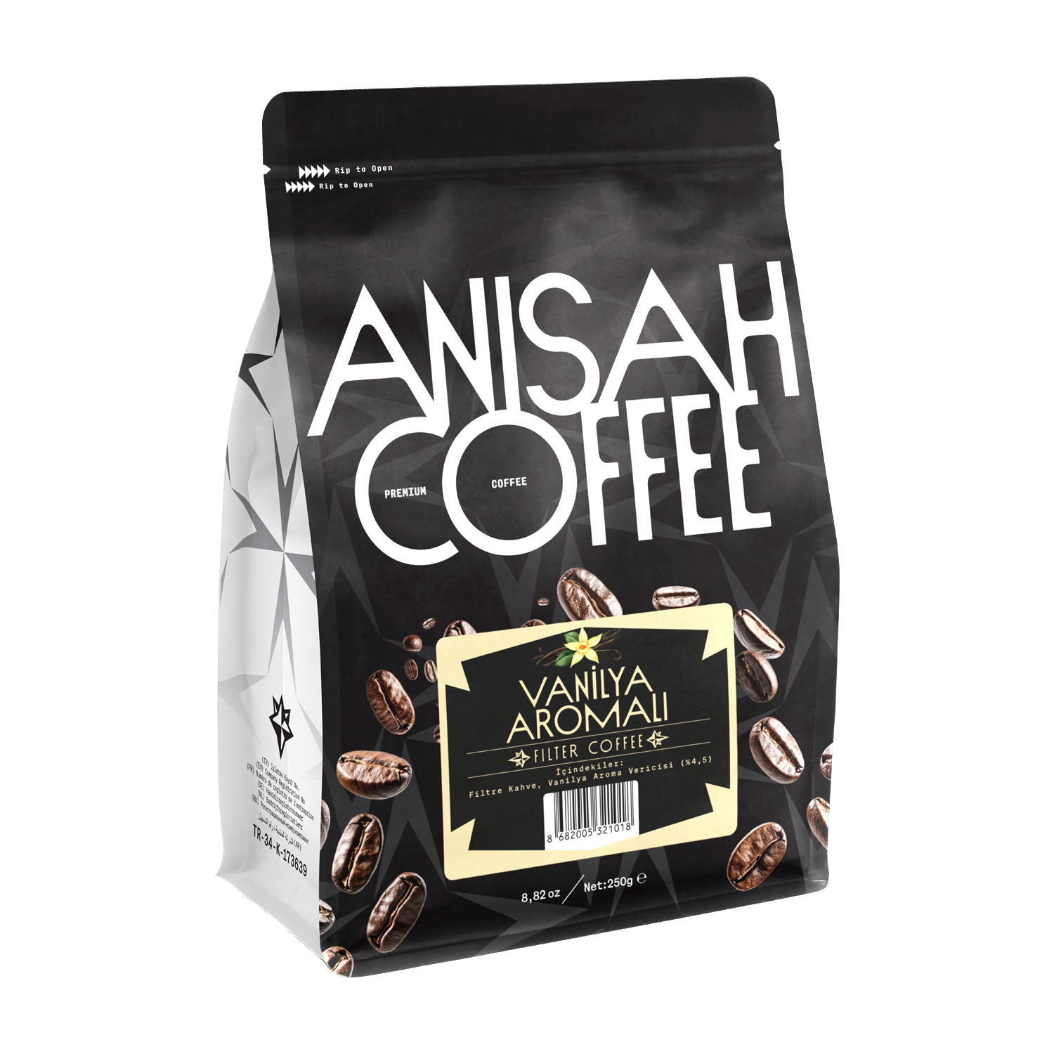 Vanilya Aromalı Filtre Kahve | Öğütülmüş | 250gr